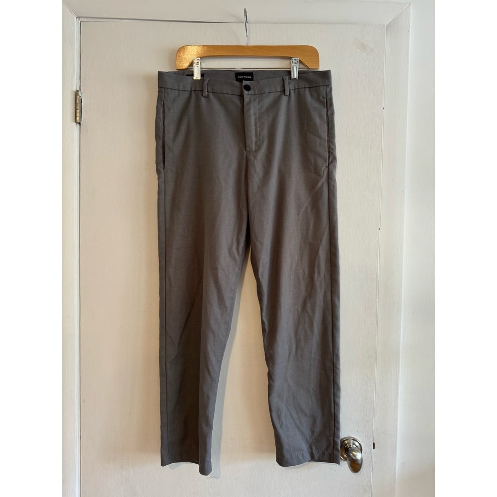 Frank and Oak Men's Tapered chino pants slacks blue/grey classic work stretch 32